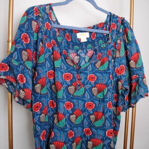 Anthropologie Maeve Letitia Smocked Blouse